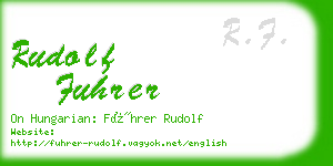 rudolf fuhrer business card